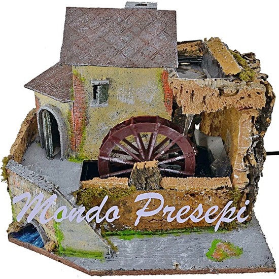 Mulino ad acqua napoletano funzionante Mondo Presepi