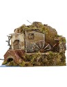 Water mill for working nativity scene cm 33x18x13 h.