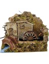 Mulino ad acqua per presepe funzionante cm 33x18x13 h. Mondo