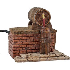Barril del pesebre completo con bomba de 11x8,5x10,5 cm de altura para taberna.