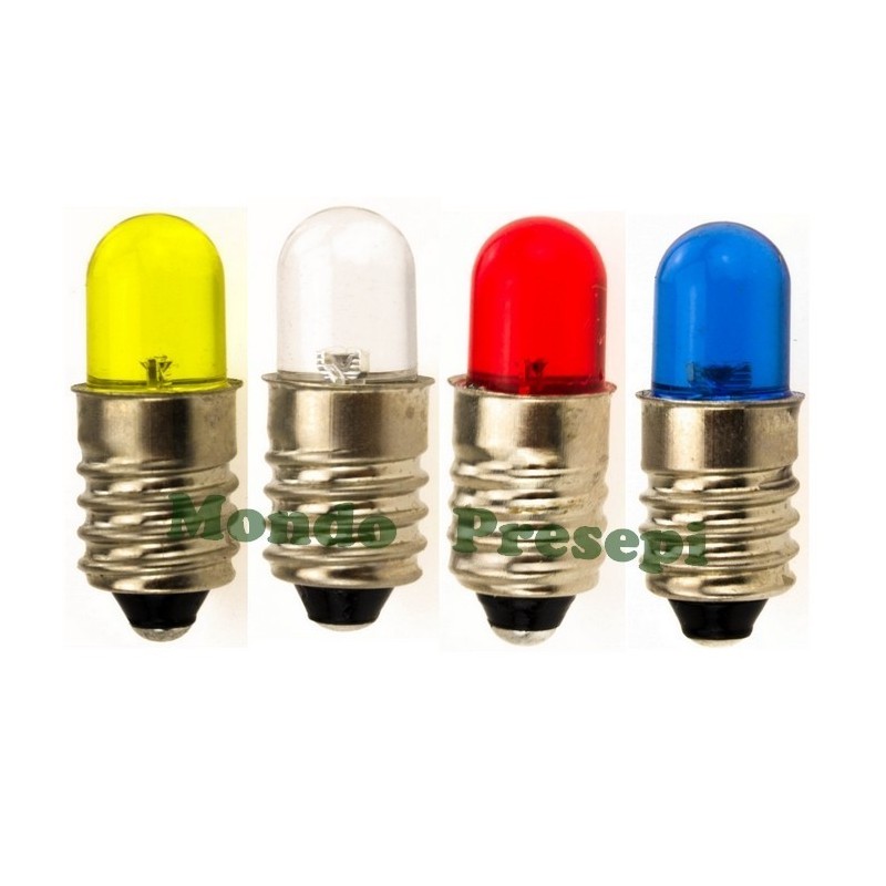 Led E10 luce concentrata Disponibile in 5 colori: Mondo Presepi