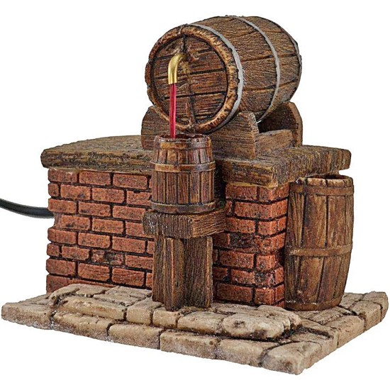 Barril pesebre completo con bomba de 11x8,5x10,5 cm de altura