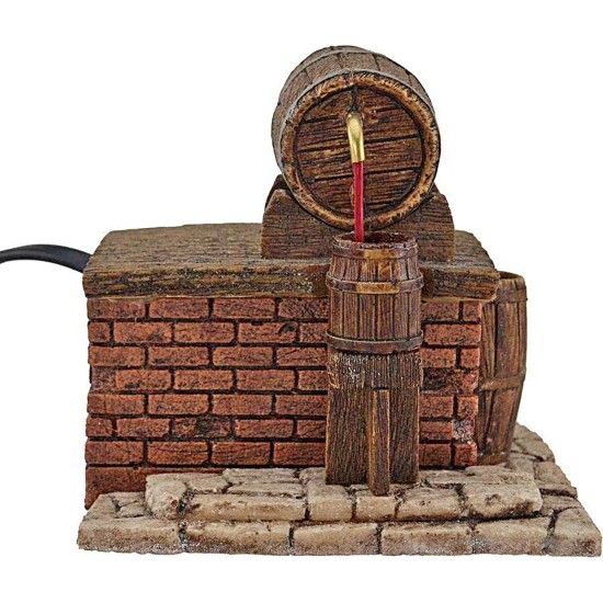 Barril pesebre completo con bomba de 11x8,5x10,5 cm de altura