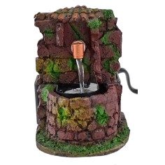 Fontana funzionante per presepe cm 7,8x10,5x11,5 h. Mondo