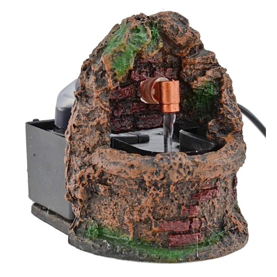 Working fountain for creche 8x10x9.5 cm h.