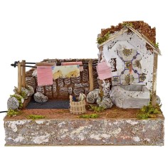 Lavadero con tendedero goteante funcional de 33x19x25,5 cm h
