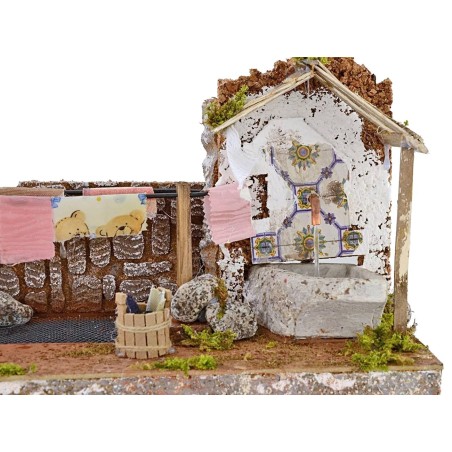 Lavadero con tendedero goteante funcional de 33x19x25,5 cm h.