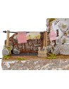 Lavadero con tendedero goteante funcional de 33x19x25,5 cm h