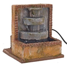 Fuente de dos niveles funcional para belén de 14,5x14,5x16 cm h.