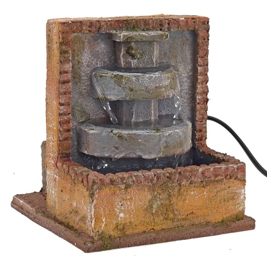 Fountain on two working levels for presepe cm 14,5x14, 5x16 h.