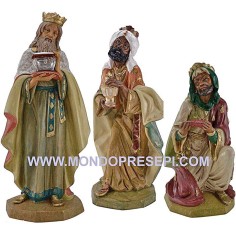 Tres Reyes Magos de 45 cm Lux Euromarchi Mundo Pesebres