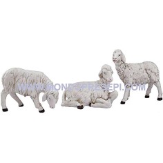 Conjunto de 3 ovejas para estatuas de 40-45 cm Mondo Presepi 2