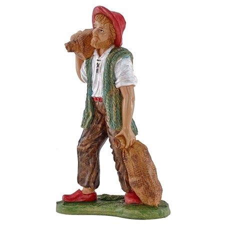 Mugnaio con sacchi 30 cm in pvc Euromarchi Mondo Presepi