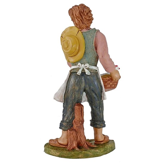 Farmer with hen and eggs 30 cm in pvc Euromarks