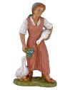 Contadina con oche 30 cm in pvc Euromarchi Mondo Presepi