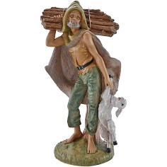 Uomo con fascina e pecora cm 30 Euromarchi Mondo Presepi