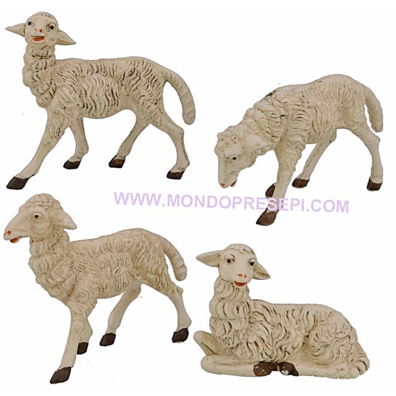 Set 4 pecore per statue cm 30 Mondo Presepi