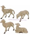 Conjunto de 4 ovejas para estatuas de 30 cm