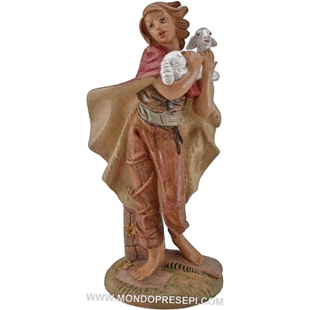 Pastorella con oveja 30 cm Lux Euromarchi Mundo Pesebres