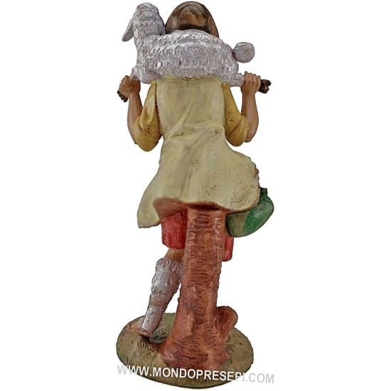 Shepherd with sheep on his shoulders 30 cm Lux Euro