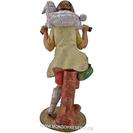 Shepherd with sheep on his shoulders 30 cm Lux Euro
