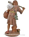 Pastore con cesta di funghi 30 cm Lux Euromarchi Mondo Presepi