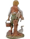 Contadino con animali e secchio 30 cm Lux Euromarchi Mondo