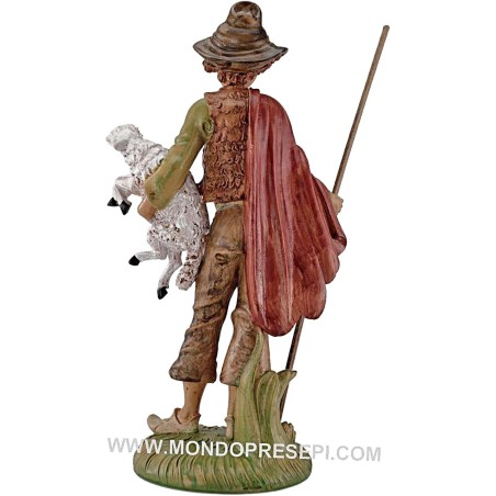 Shepherd with stick and sheep, 30 cm, Lux Euro
