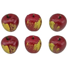 Conjunto de 6 manzanas rojas maduras Mondo Presepi