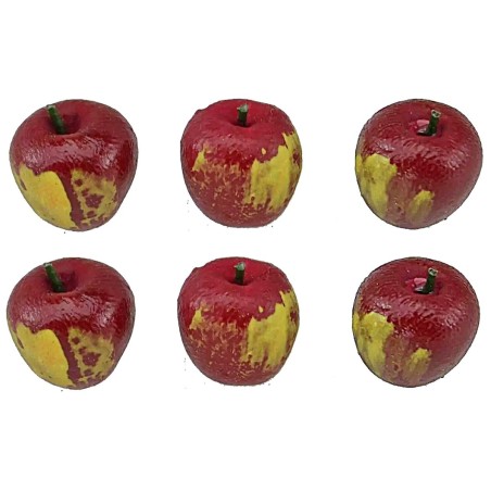Conjunto de 6 manzanas rojas maduras Mondo Presepi