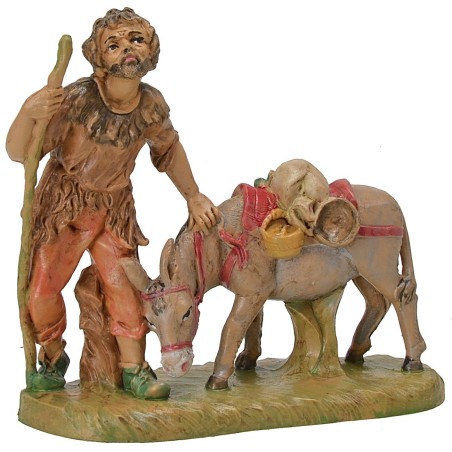 Viandante con asino 15-16 cm lux Euromarchi