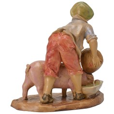 Ragazzo con maiale 15-16 cm lux Euromarchi 2