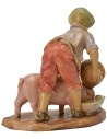 Ragazzo con maiale 15-16 cm lux Euromarchi base, altezza