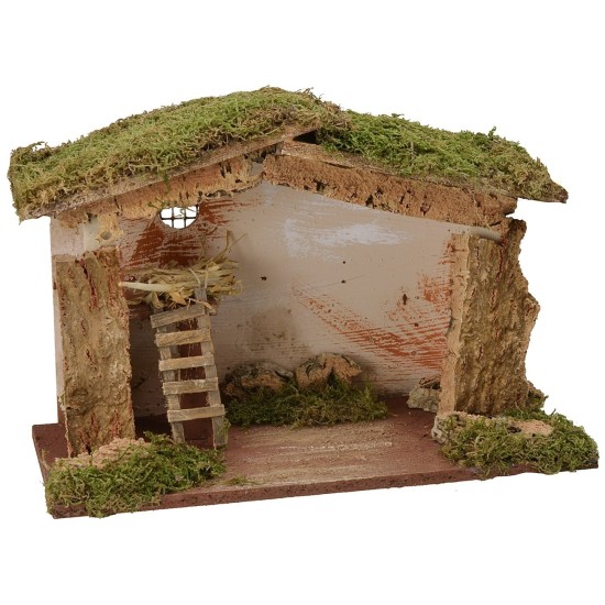 Capanna con scala e fienile cm 42x19x28 h altezza, capanna