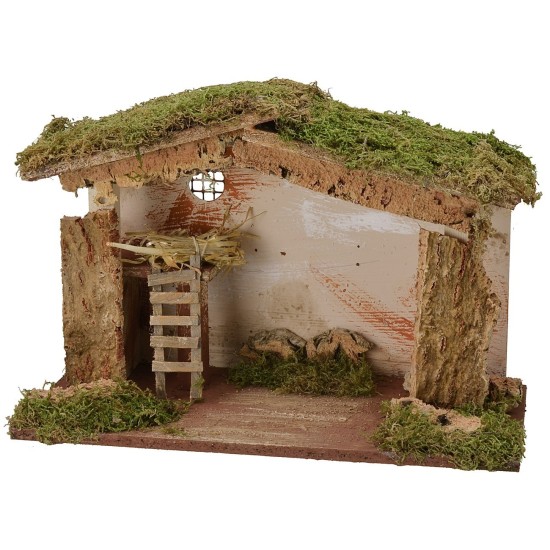 Capanna con scala e fienile cm 42x19x28 h altezza, capanna