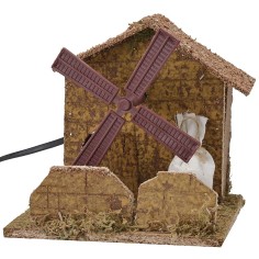 Working windmill cm 15x15x14,5 h altezza, corrente, statue 2