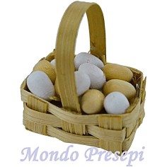 Cesto cm 2,5 con uova Mondo Presepi
