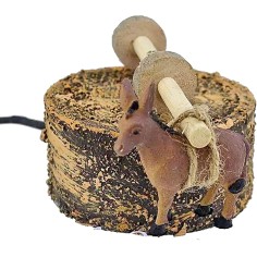 Molino con burro en movimiento - belén Mundo Pesebres