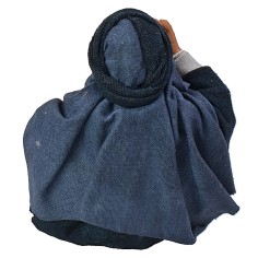 Vendedor sentado serie 12 cm terracota, tejido, vendedor 2