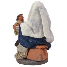 Mamma seduta con bambino serie 12 cm 2