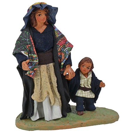 Donna con bambino serie 12 cm