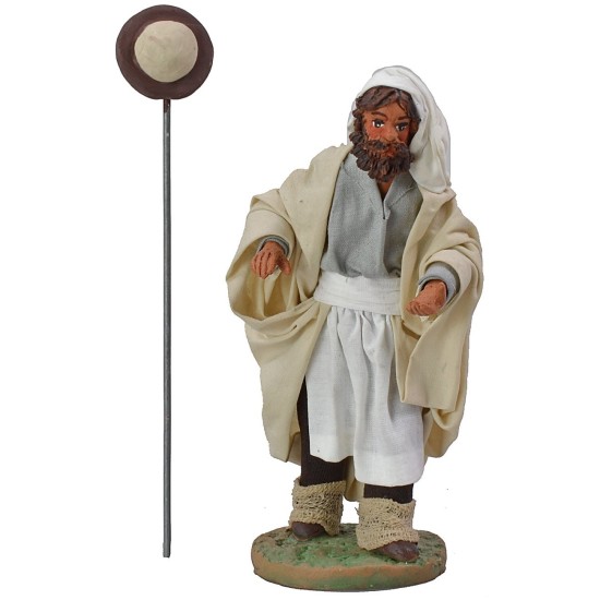 Baker 12 cm height, fabric, base, terracotta, hand