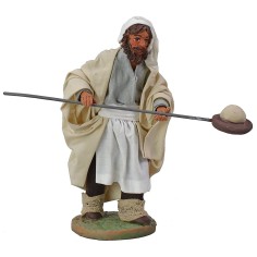 Panettiere 12 cm altezza, tessuto, base, terracotta, mano