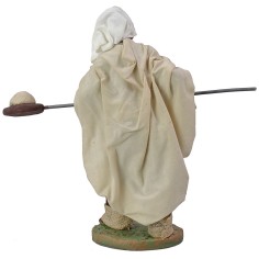 Baker 12 cm height, fabric, base, terracotta, hand 2