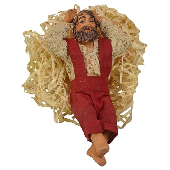 Dormiente su paglia serie 12 cm terracotta, paglia, serie