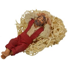 Sleeping on straw series 12 cm terracotta, straw, series