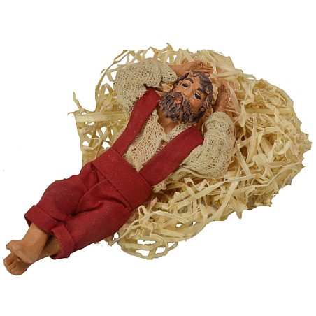 Dormiente su paglia serie 12 cm terracotta, paglia, serie