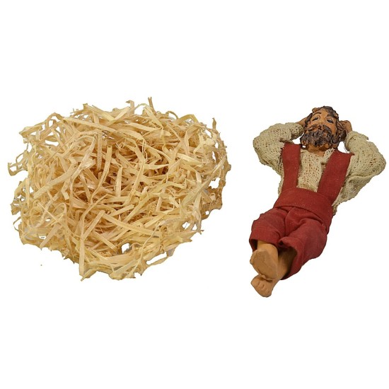 Dormiente su paglia serie 12 cm terracotta, paglia, serie