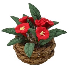 Cesta con flores cm 2,8 h. flores, cesta, individual, surtidos 2