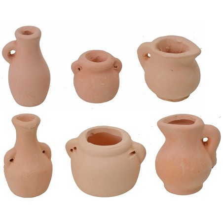 Set 6 anfore assortite cm 2-3,5 h